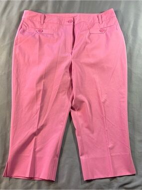 EP Pro Women Golf Capri Pants Pink Size 12 Stretch Comfort Athletic Resort
